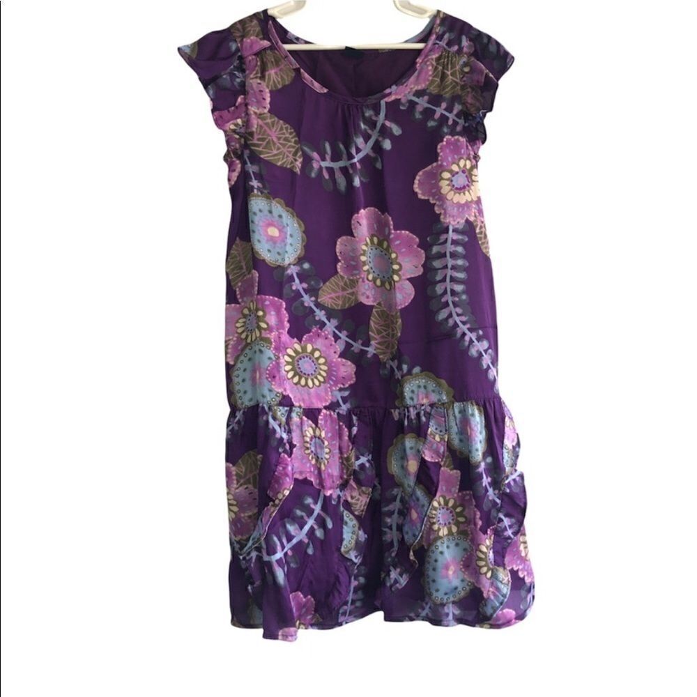 Gap Purple Floral Dress